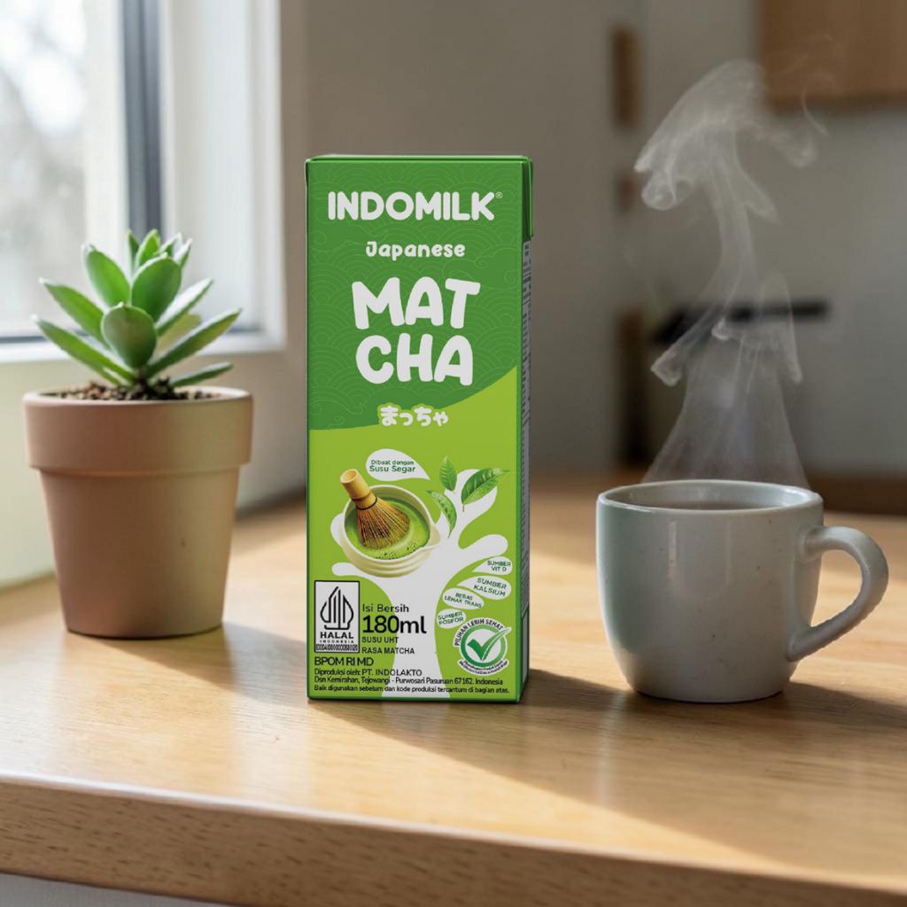 Indomilk Japanese Susu Cair UHT Matcha 180 ml