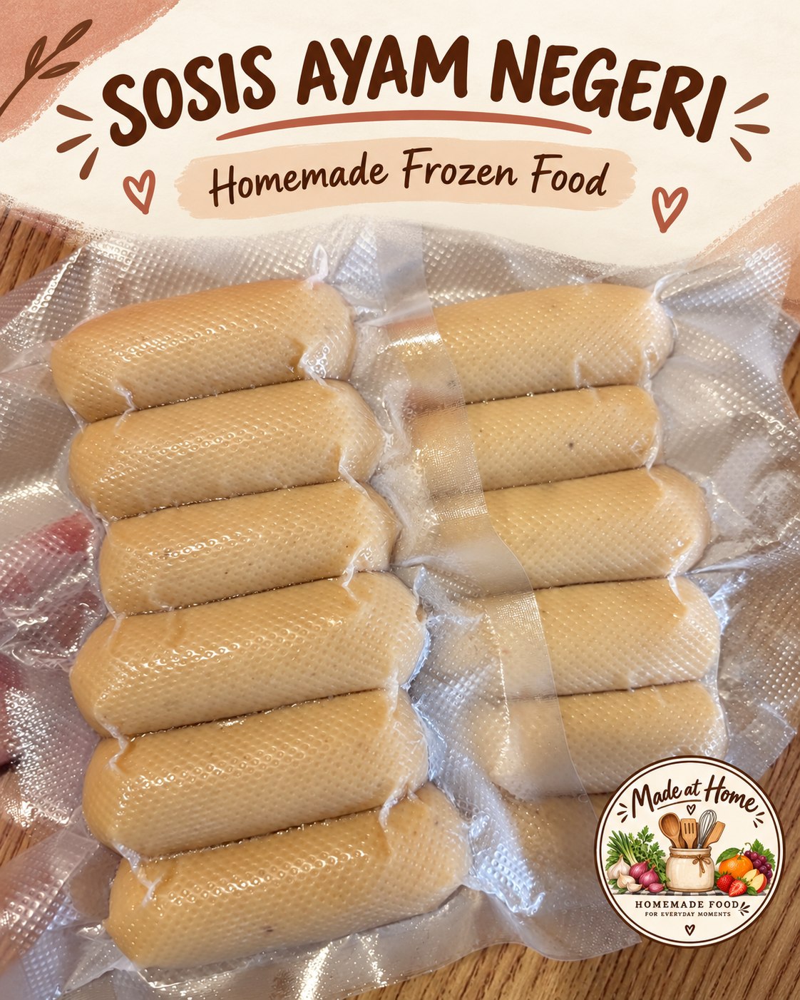 Sosis Ayam Probiotik Homemade – Made at Home