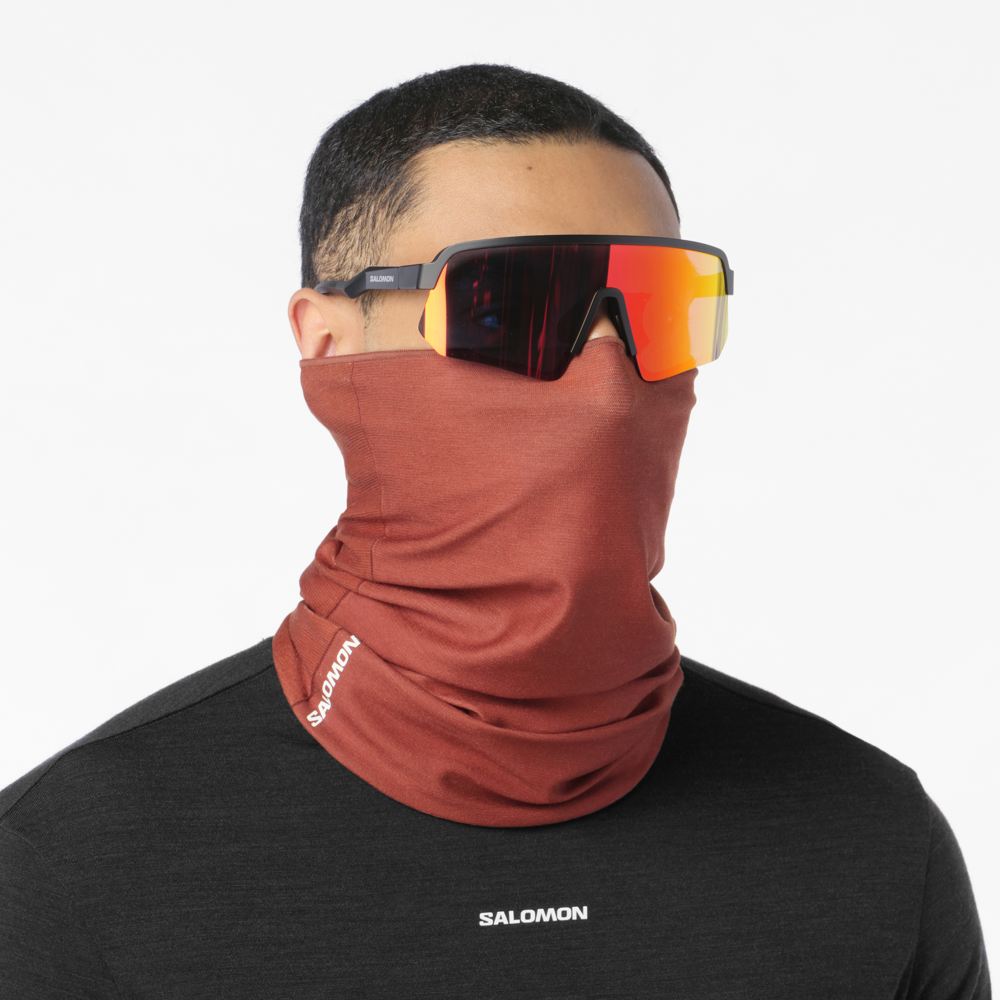 SALOMON NECK GAITER - BURNT UMBER