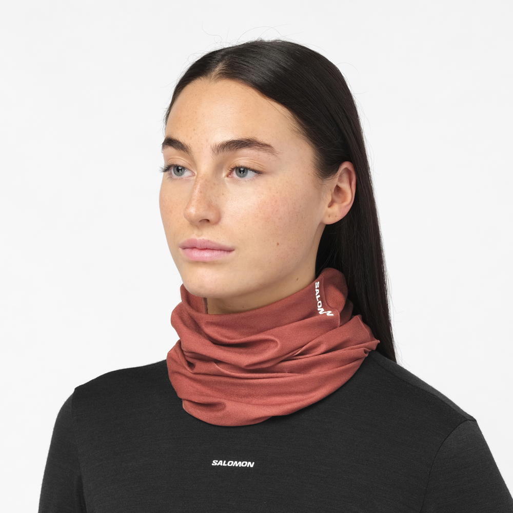 SALOMON NECK GAITER - BURNT UMBER