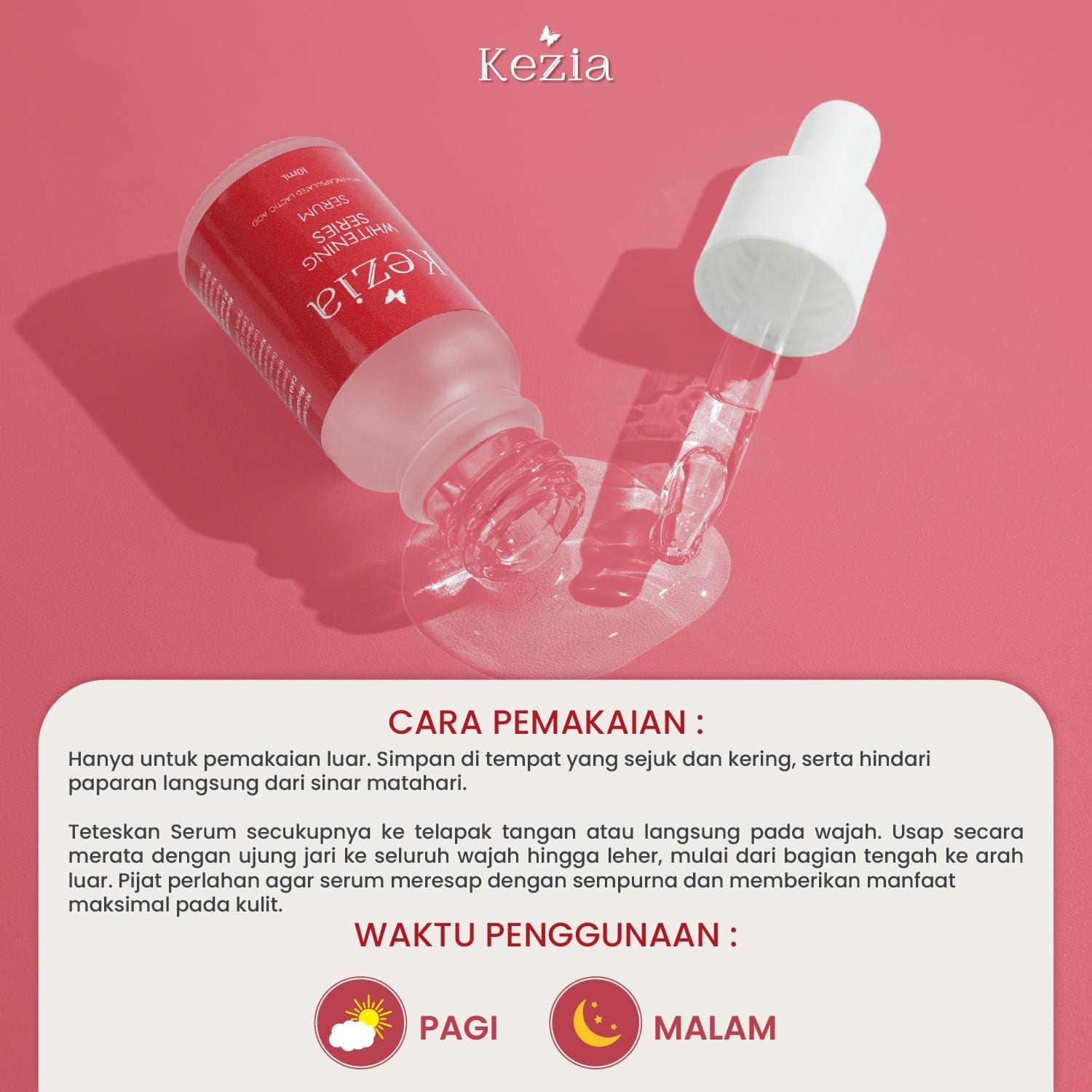 KEZIA Beauty - Serum Whitening NEW SERIES (FREE 1 CLOUD PADS)