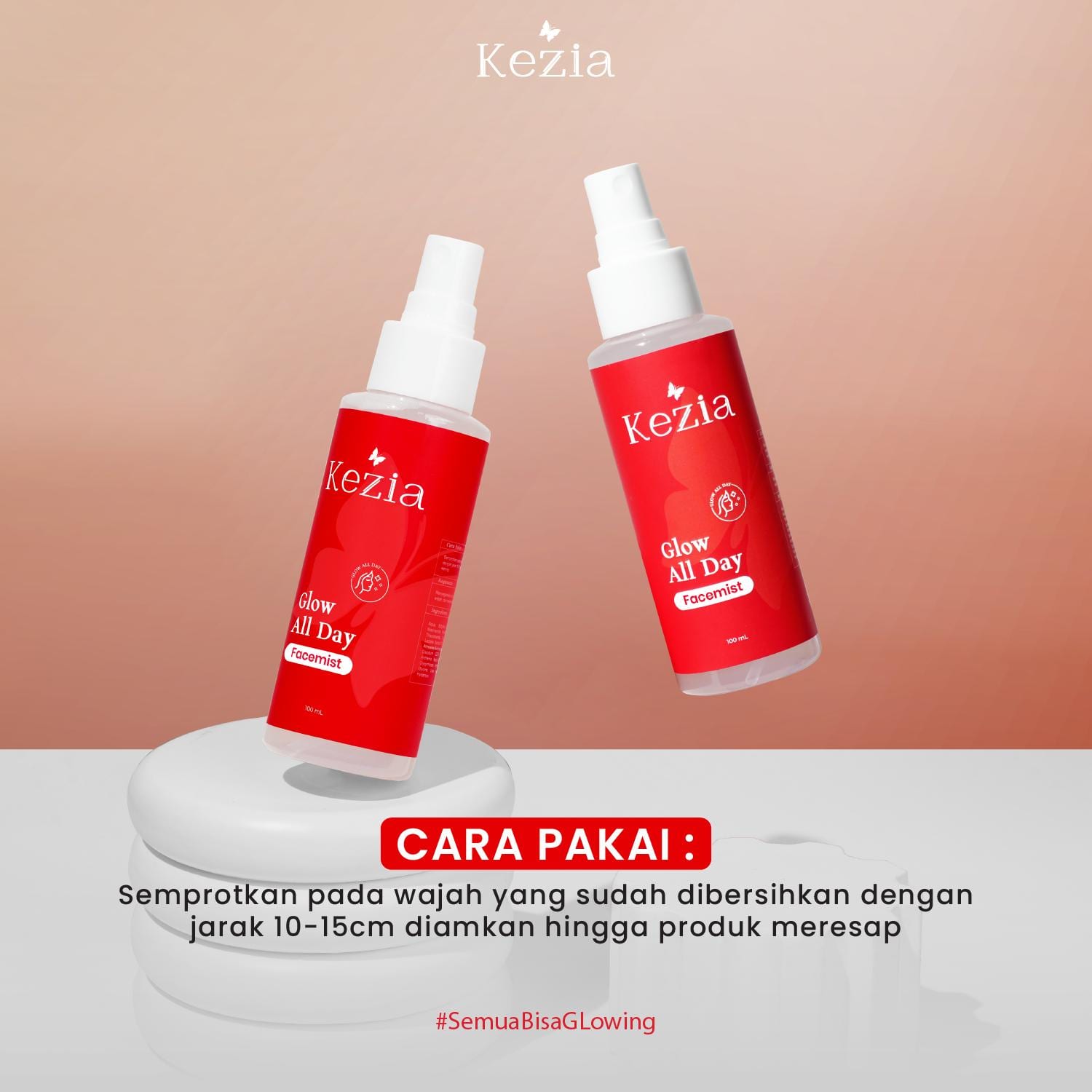 KEZIA Beauty - Glow All Day Face Mist 100ml (FREE 1 CLOUD PADS)