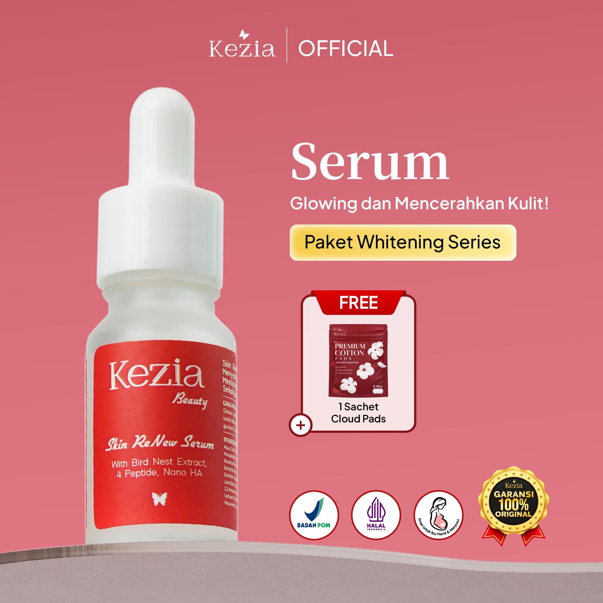KEZIA Beauty - Serum Whitening NEW SERIES (FREE 1 CLOUD PADS)