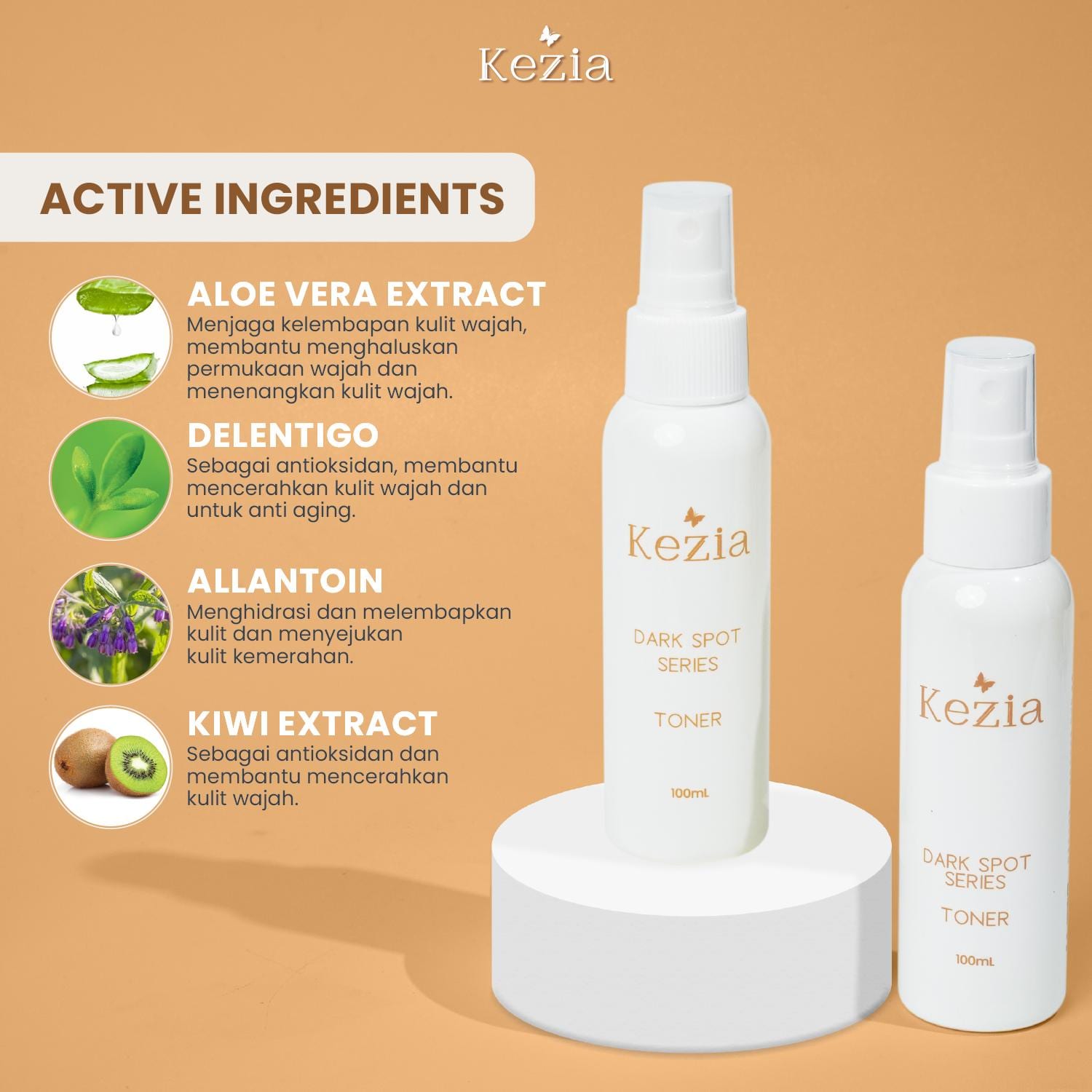 KEZIA Beauty Toner Dark Spot - New Toner Menyamarkan Flek Hitam