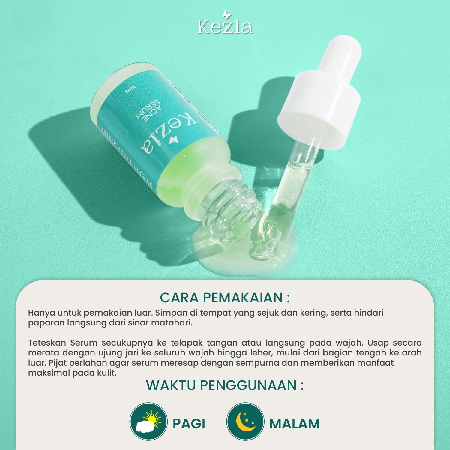 KEZIA Beauty - Serum ACNE NEW SERIES (10 ML)(FREE 1 CLOUD PADS)