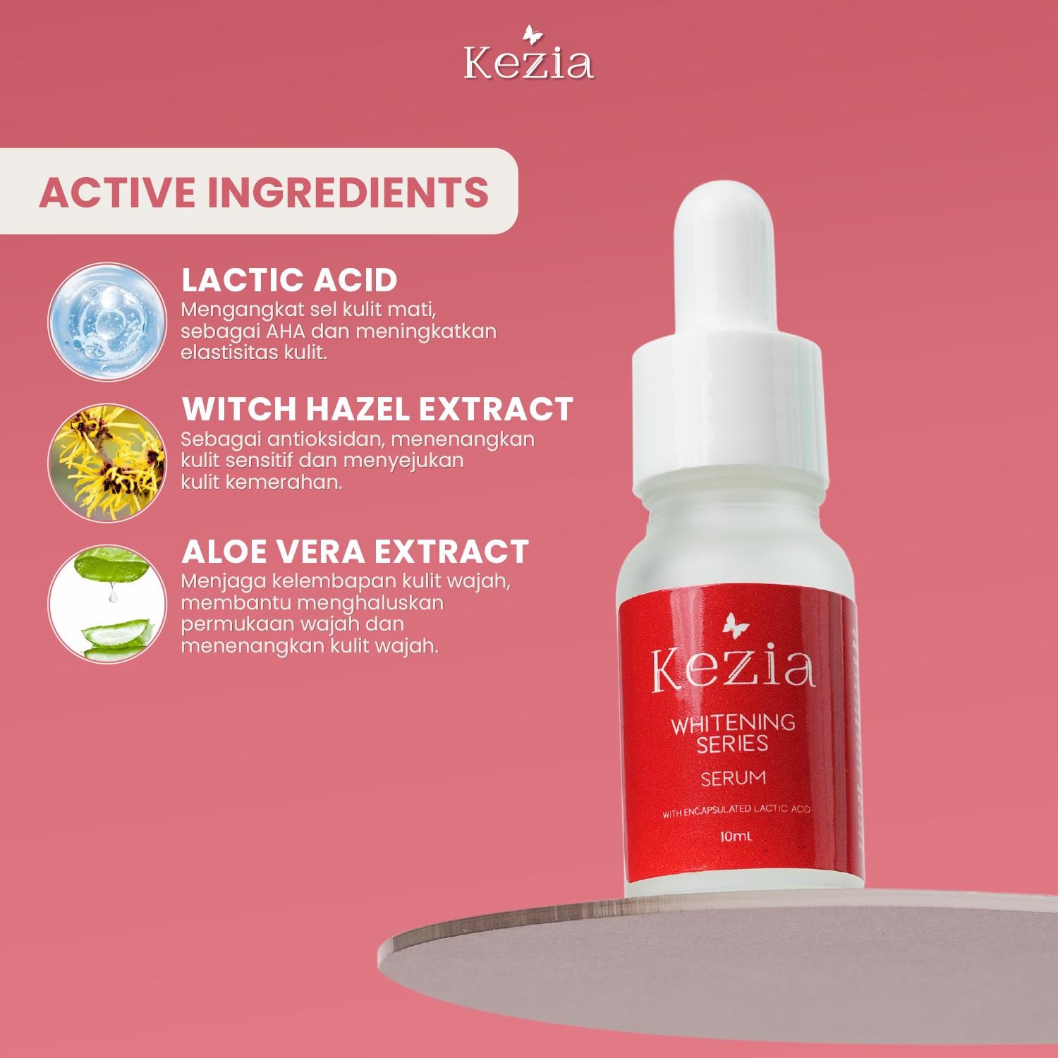 KEZIA Beauty - Serum Whitening NEW SERIES (FREE 1 CLOUD PADS)