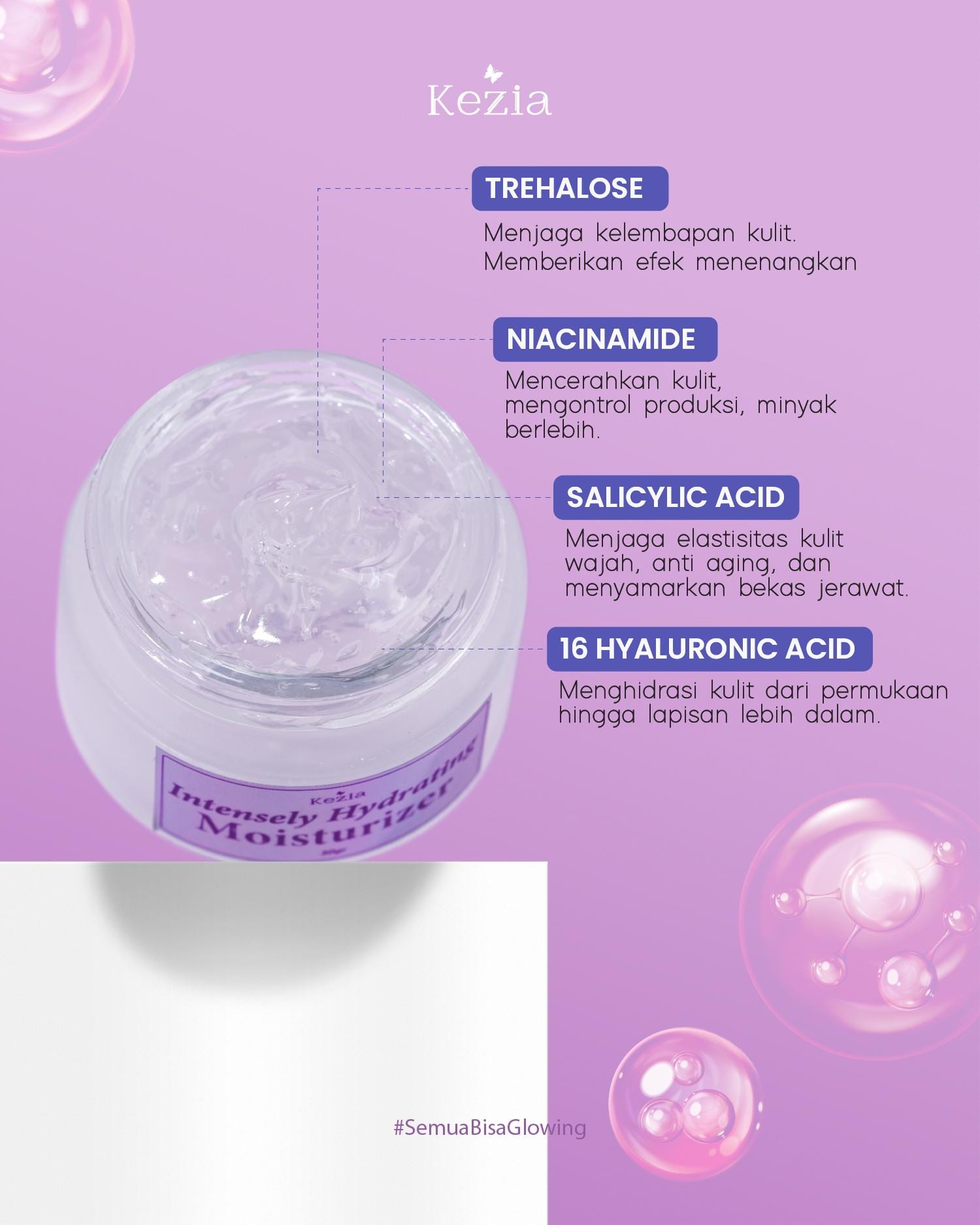 KEZIA Beauty - Intensely Hydrating Moisturizer 30gr (FREE 1 CLOUD PADS)