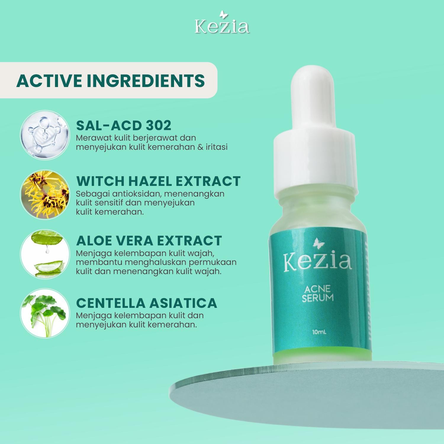 KEZIA Beauty - Paket ACNE TO GLOW (FREE 2 SR ACNE+NC ACNE+CLOUD PADS)