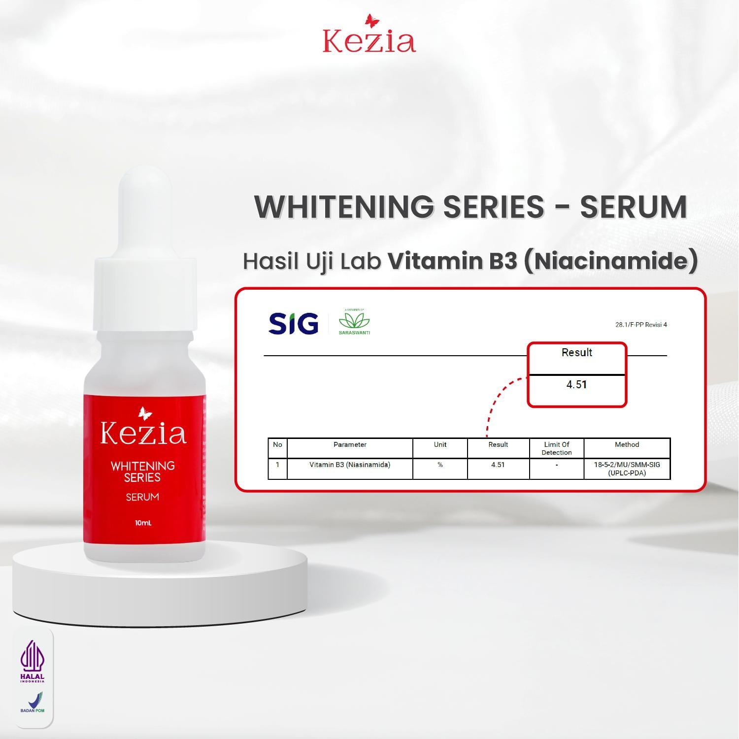 KEZIA Beauty - Serum Whitening NEW SERIES (FREE 1 CLOUD PADS)