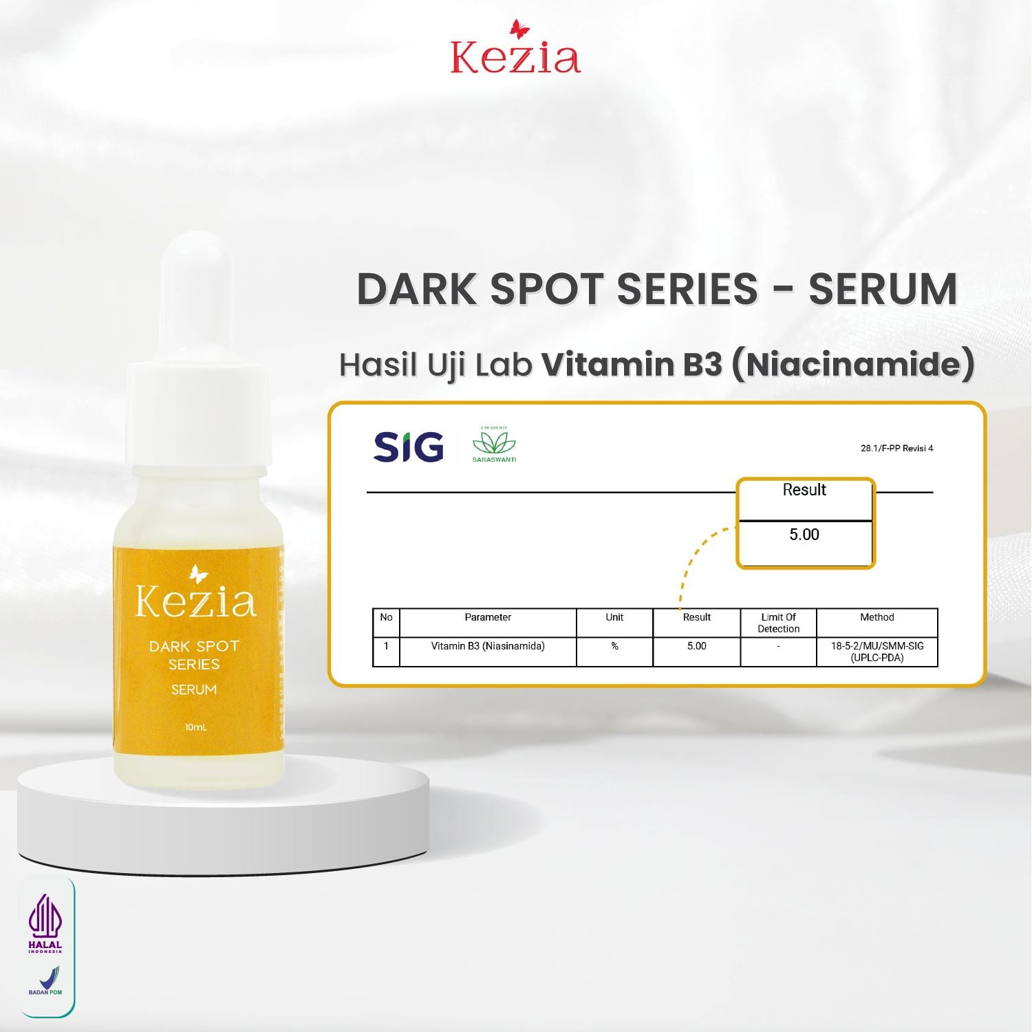 KEZIA Beauty NEW Dark Spot Serum - Serum Samarkan Flek Hitam