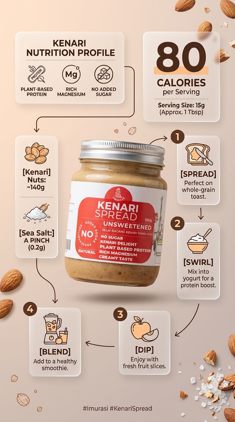 Selai Kacang Kenari Chokelat - Original dan Unsweetened Timurasa 150 gr