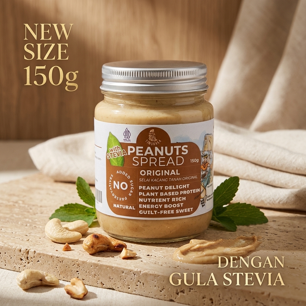 Selai Kacang Tanah Original - Cokelat - Unsweetened 150 gram