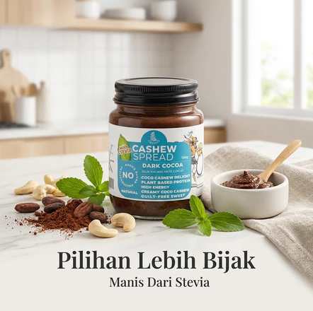Selai Kacang Mete Cokelat + Stevia Timurasa 150gr