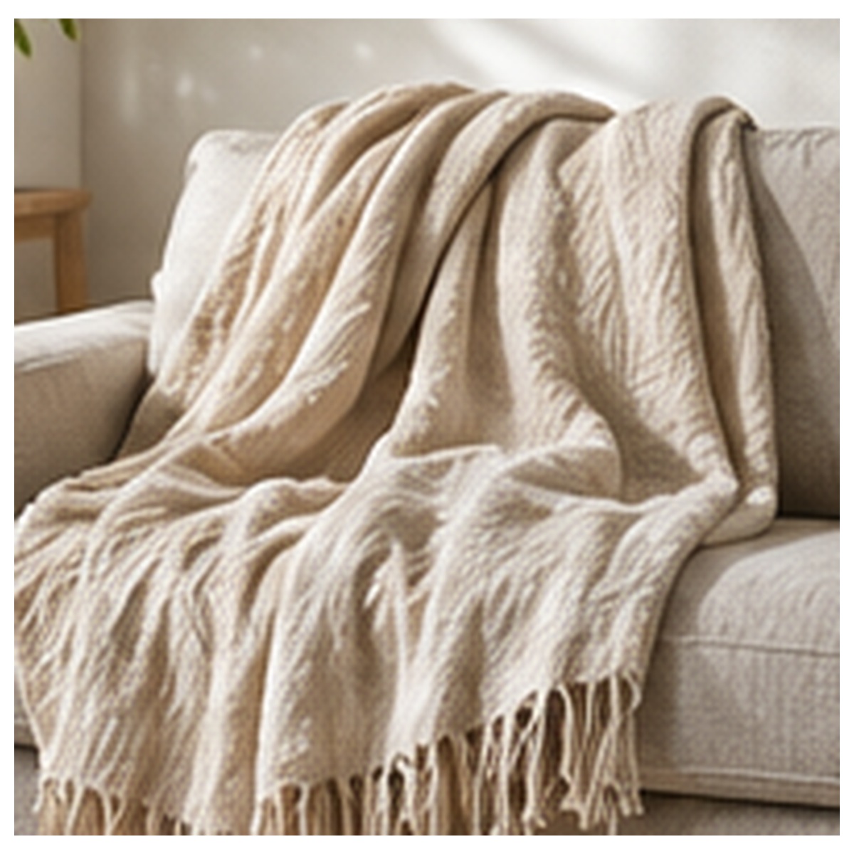 Linen Throw Blanket