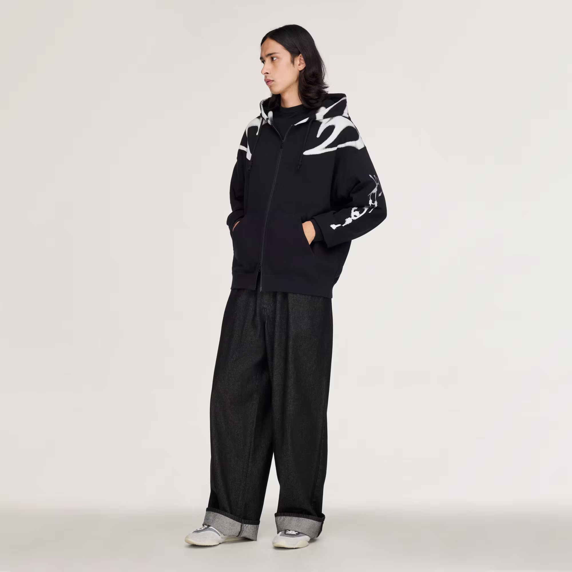 Y-3 CHITO GRAPHIC FRENCH TERRY ZIP HOODIE