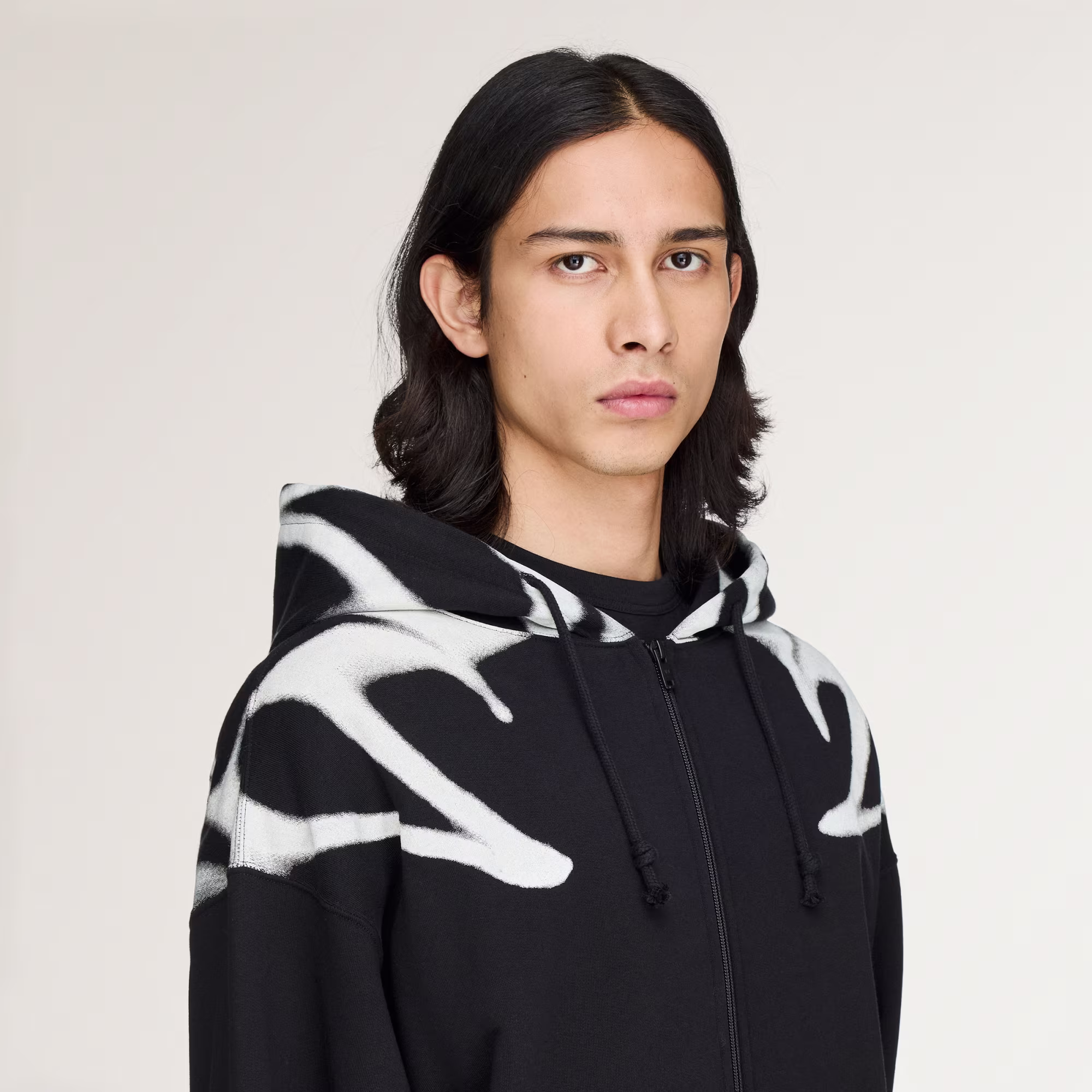 Y-3 CHITO GRAPHIC FRENCH TERRY ZIP HOODIE