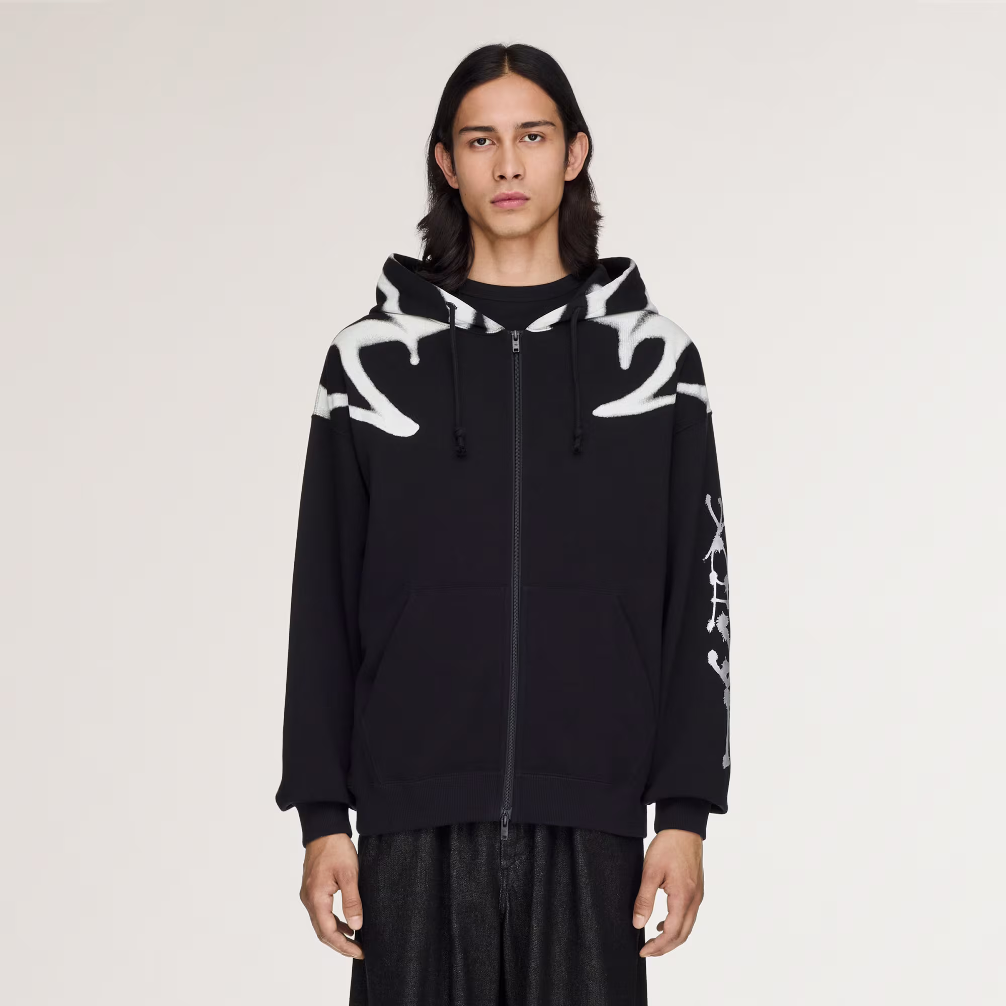Y-3 CHITO GRAPHIC FRENCH TERRY ZIP HOODIE