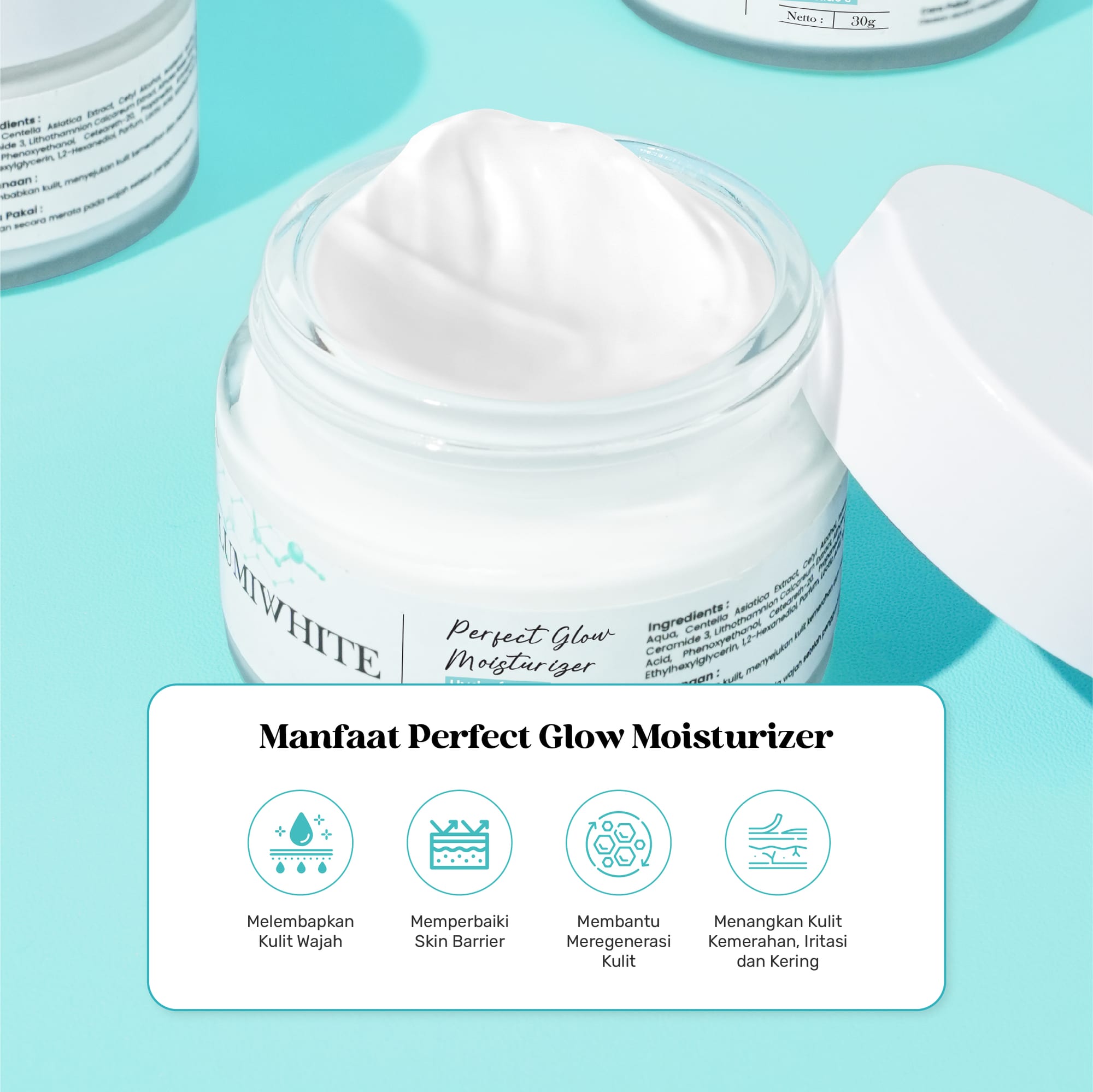 LUMIWHITE - Perfect Glow Moisturizer 30gr  (FREE 1 CLOUD PADS)