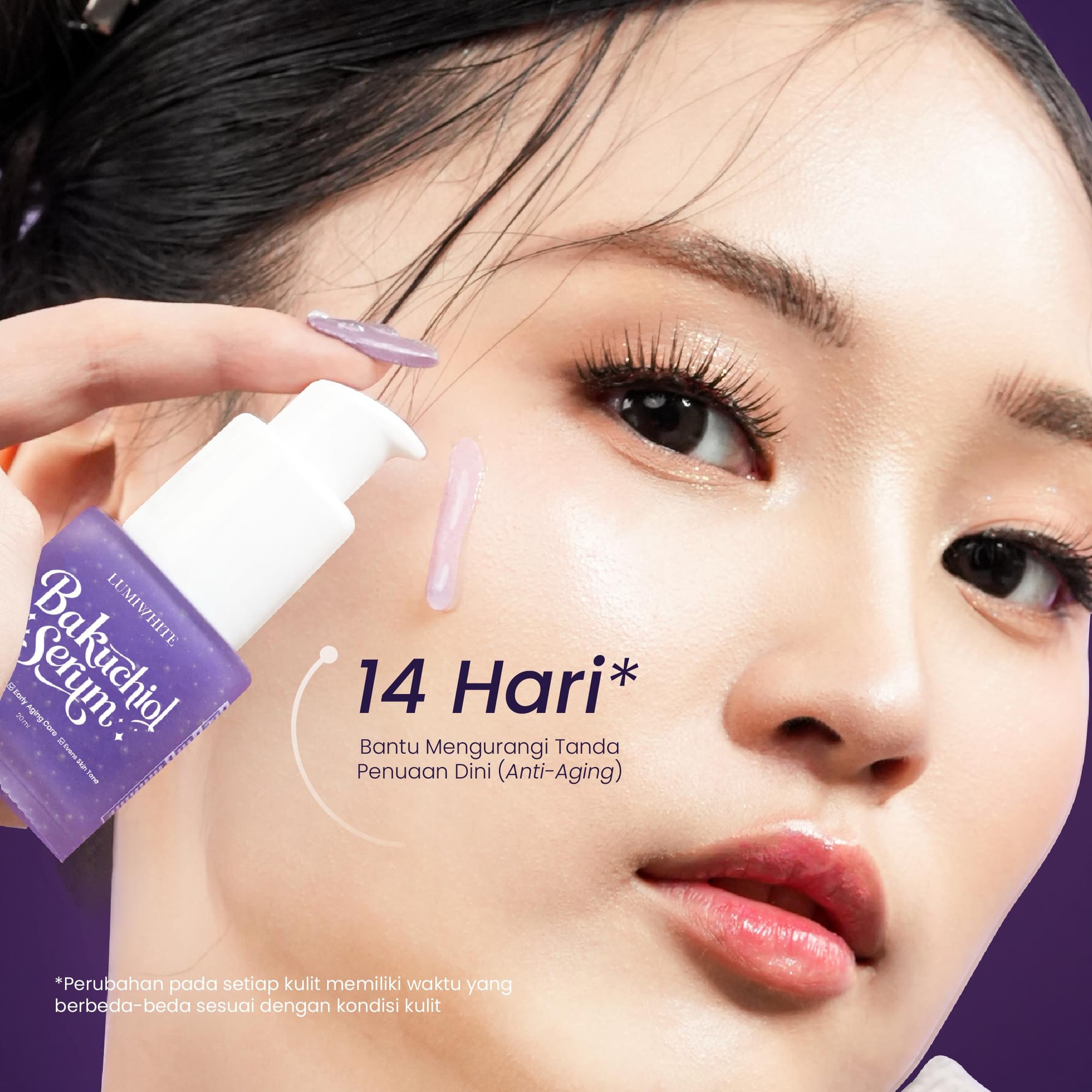 LUMIWHITE - Bakuchiol Serum 20ml (Anti aging, Mencerahkan, Teksture kulit)  (FREE 1 CLOUD PADS)