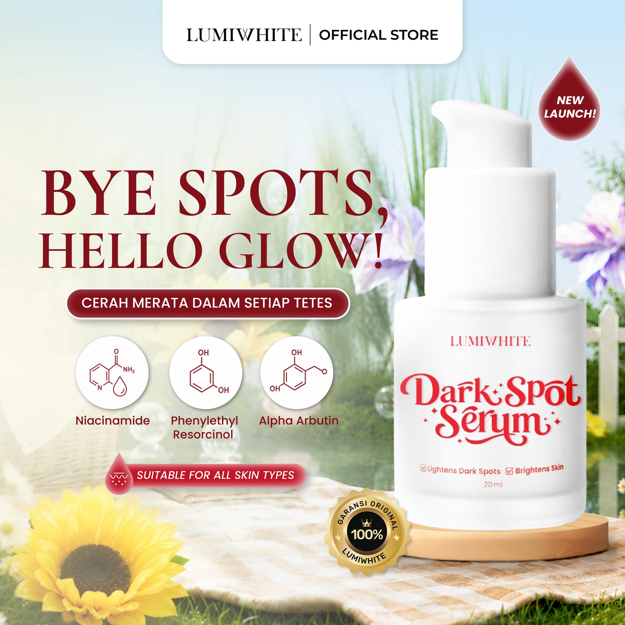 LUMIWHITE - Darkspot Serum 20ml (Melasma Booster) (FREE 1 CLOUD PADS)