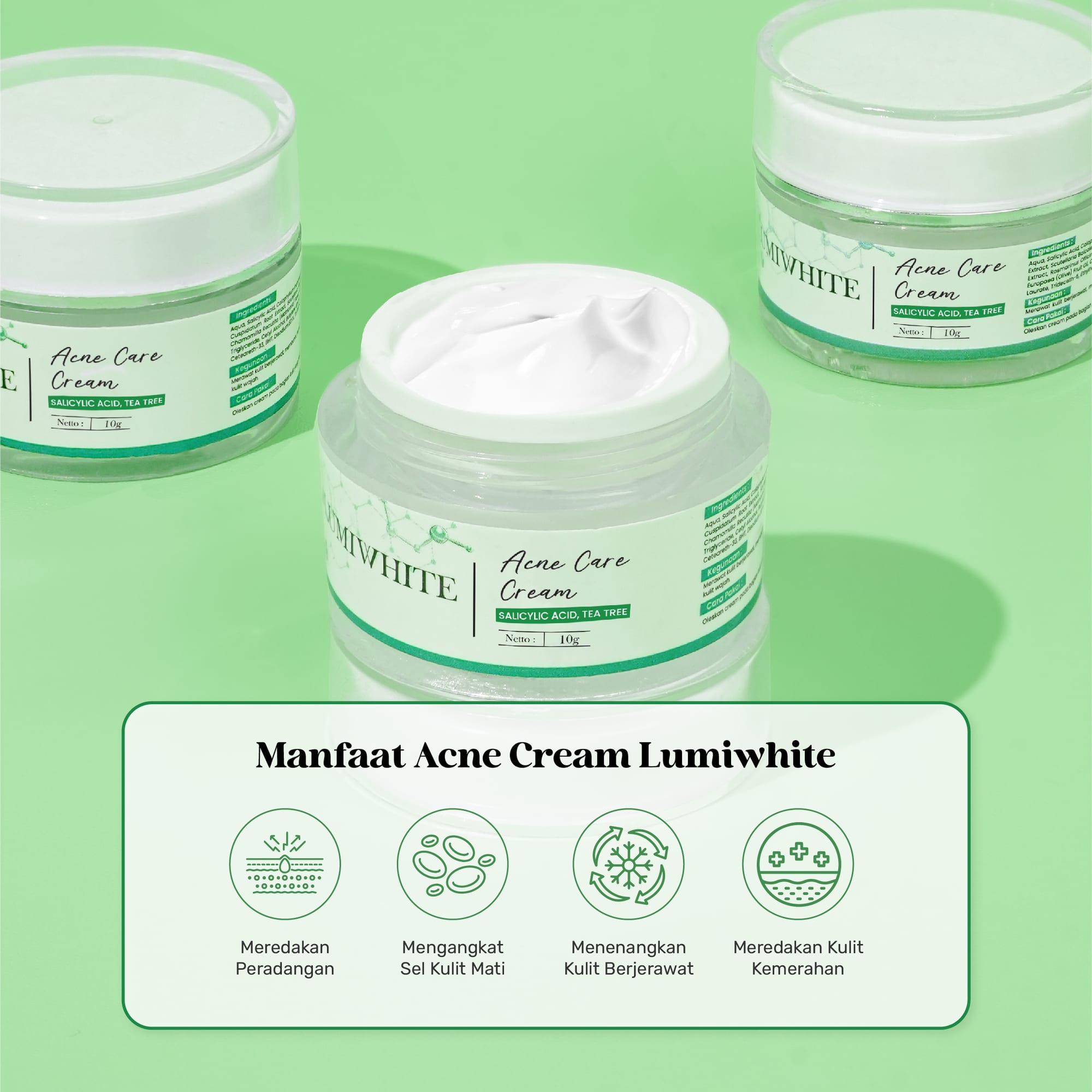 LUMIWHITE - Acne Care Cream  - Mengatasi Jerawat (FREE 1 CLOUD PADS)