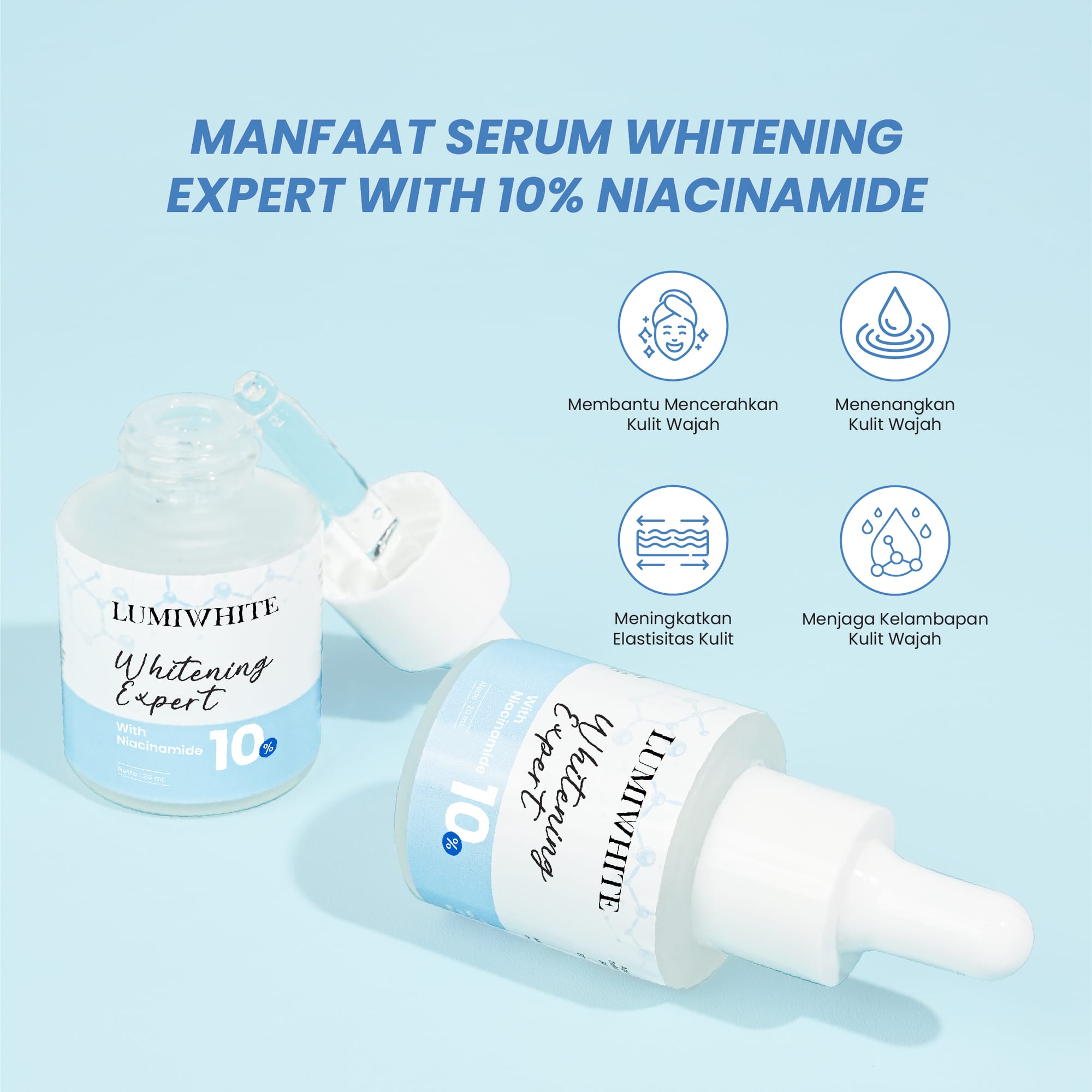 LUMIWHITE - Whitening Expert With Niacinamide 10% Serum 20ml  (FREE 1 CLOUD PADS)