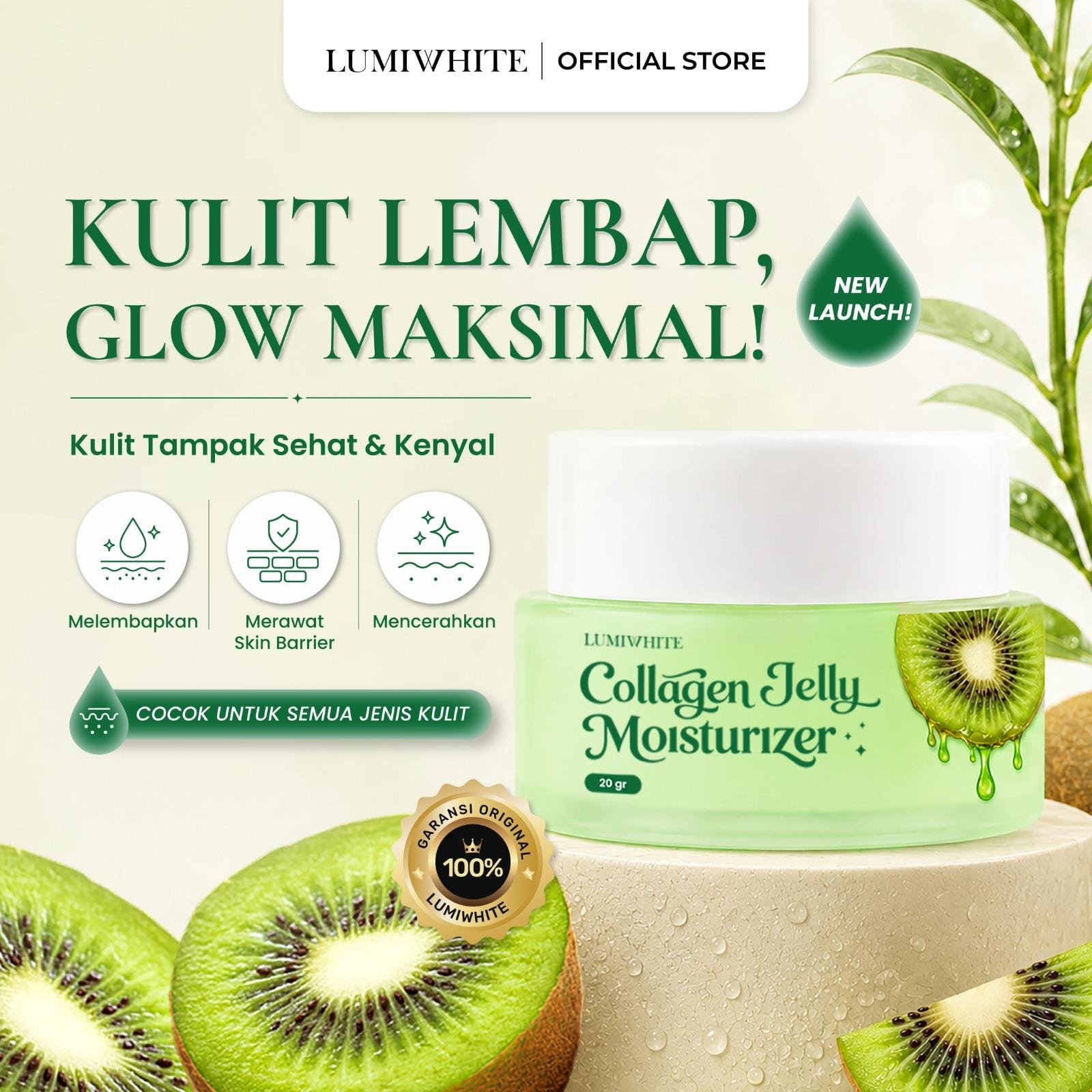 LUMIWHITE – Collagen Jelly Moisturizer 20gr (FREE 1 CLOUD PADS)
