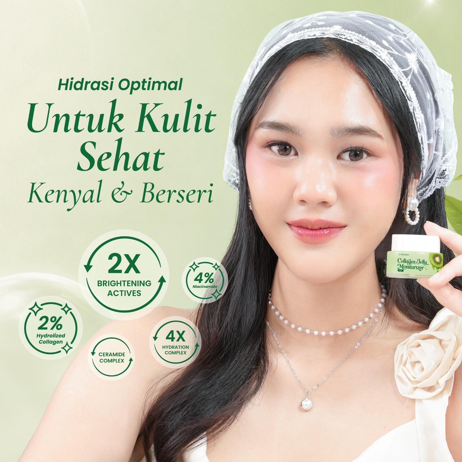 LUMIWHITE – Collagen Jelly Moisturizer 20gr (FREE 1 CLOUD PADS)