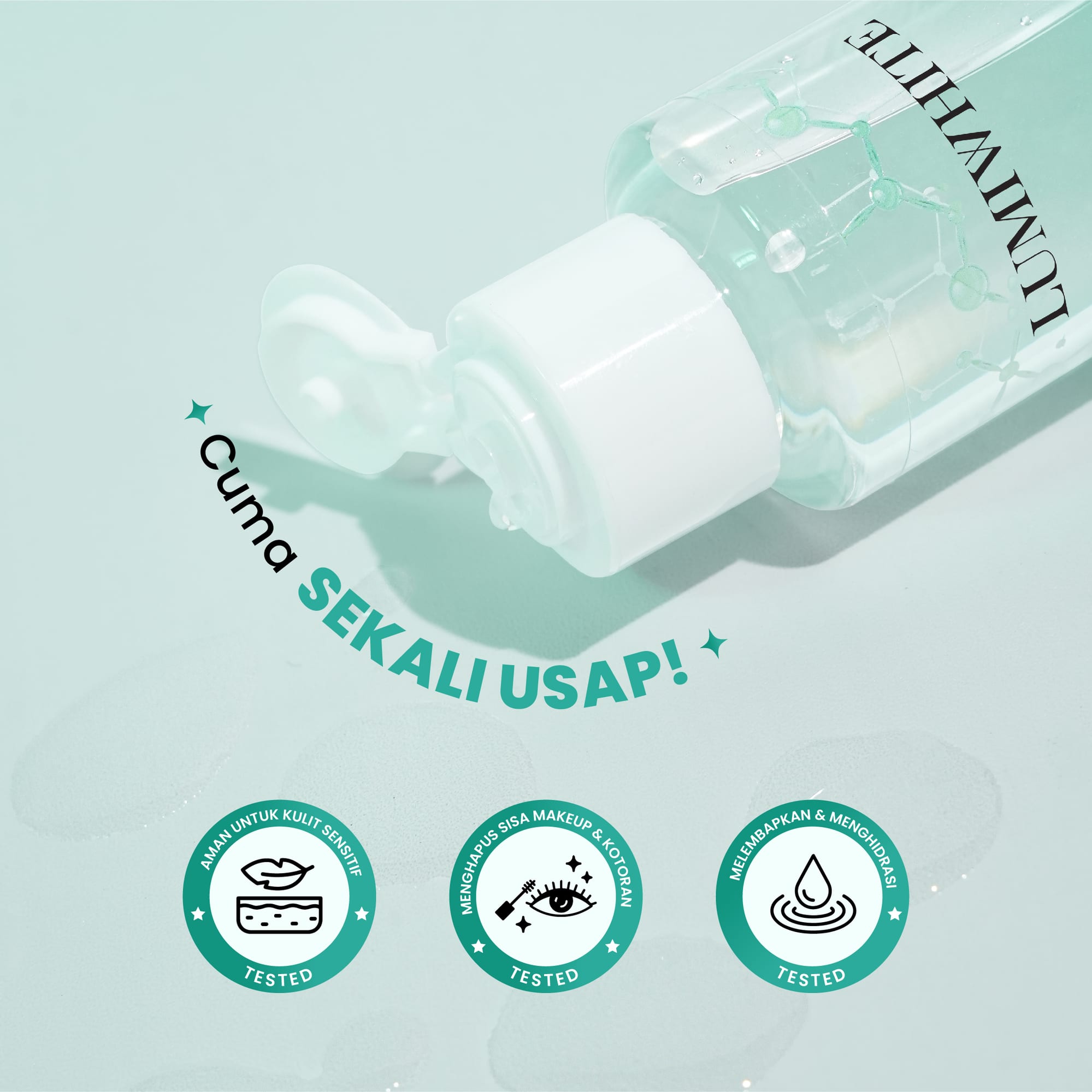 LUMIWHITE - Micellar Water Calm & Clear 100ml (FREE 1 CLOUD PADS)