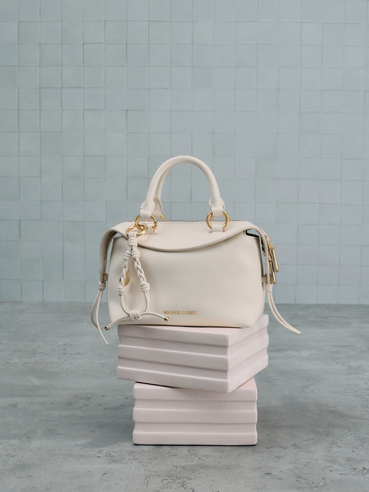 Tas Bowling Braided-Charm Haylen - Cream