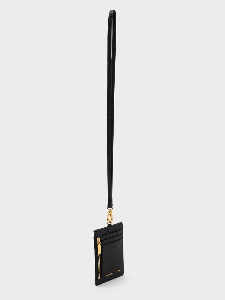 Card Holder Side Zip - Black