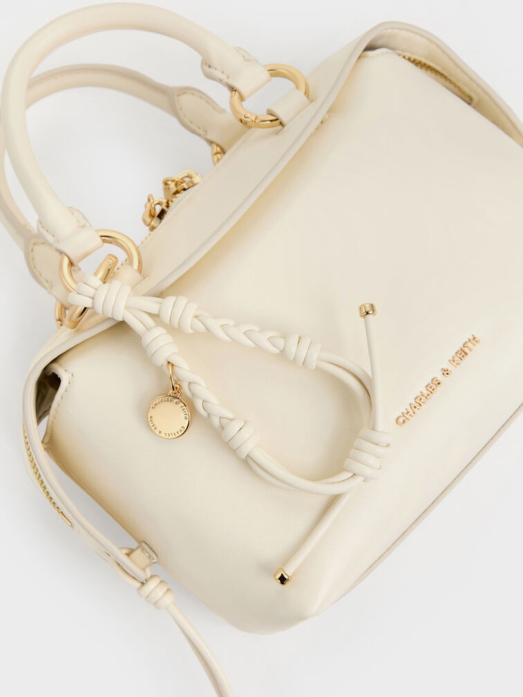 Tas Bowling Braided-Charm Haylen - Cream